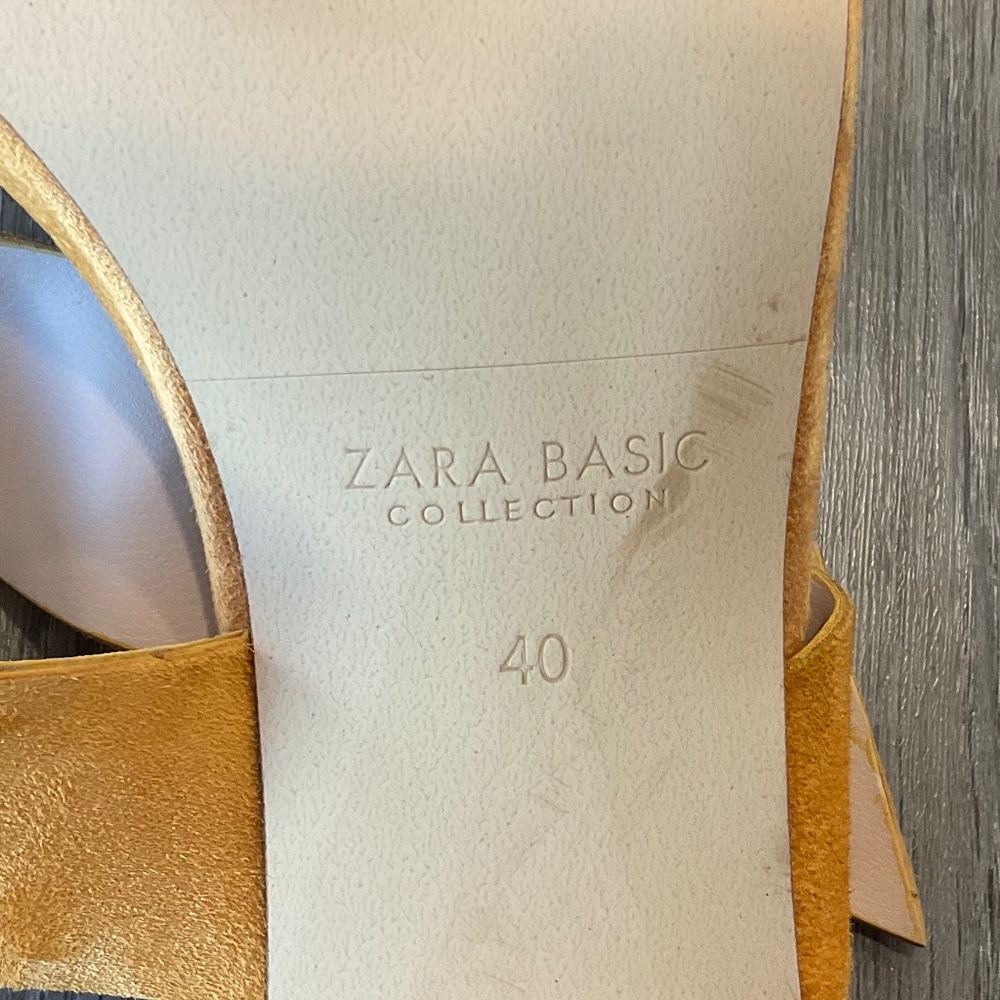 ZARA  Round Heel Buckle Mule Sandal  Size EU 40 NWOT - Picture 7 of 10